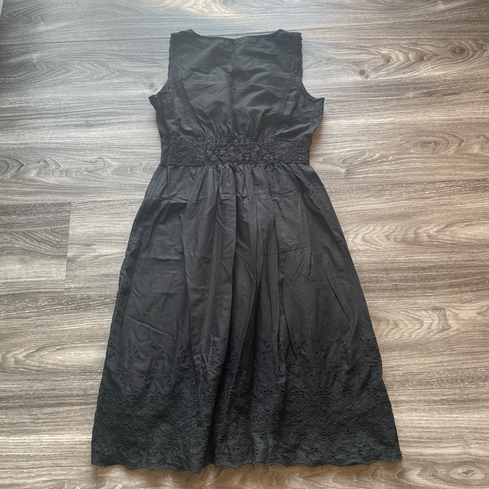 Charter Club Black Lace Midi Dress. Size 12